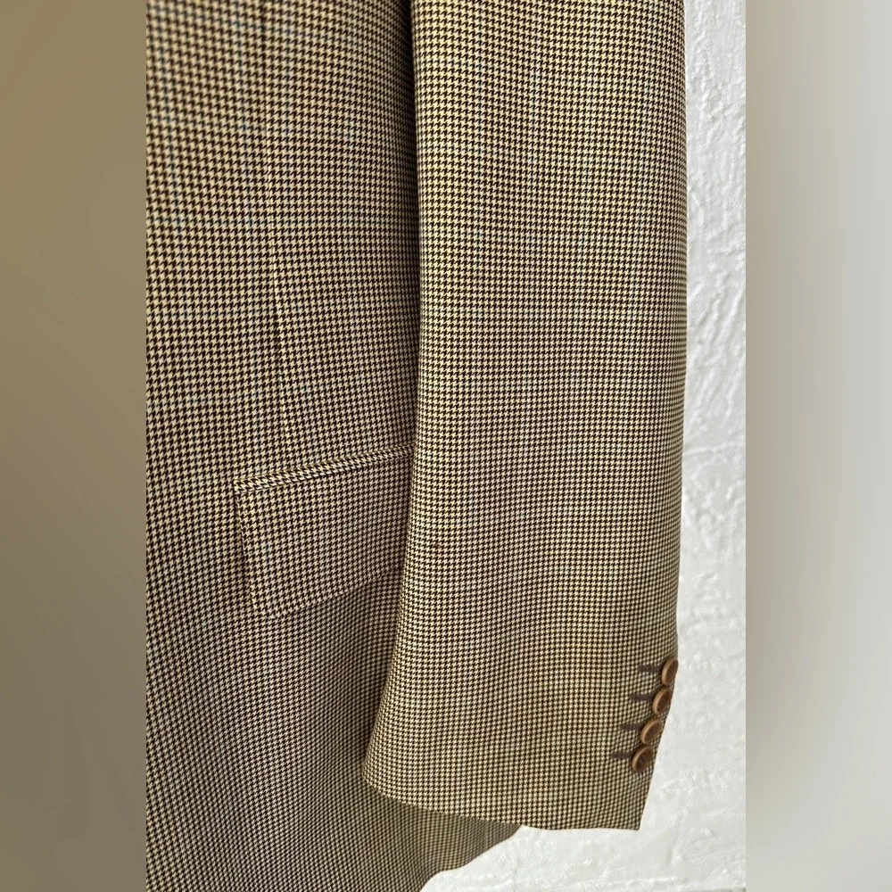 Canali Sport Coat Brown Checked  Padded Shoulders Size 42  EUR 52 Made In Italy